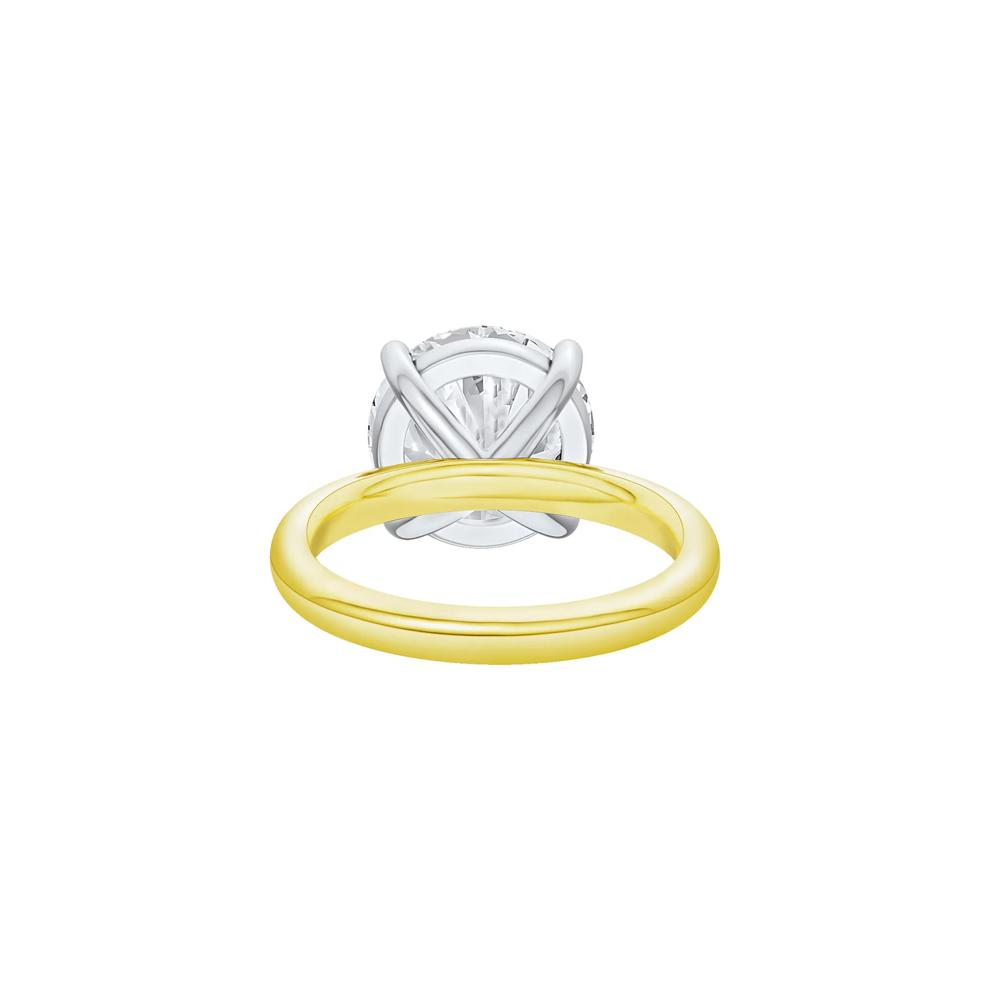 Lab Grown Diamond Round Solitaire Ring in 14K Yellow &amp; White Gold (6 ct.) – Image 4 of 4