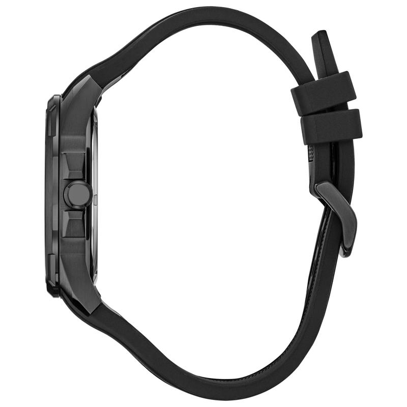 Men&#39;s Star Wars Death Star Vader&#39;s Shadow Watch in Black Silicone and Black Ion-Plated Stainless Steel, 45MM – Image 2 of 4