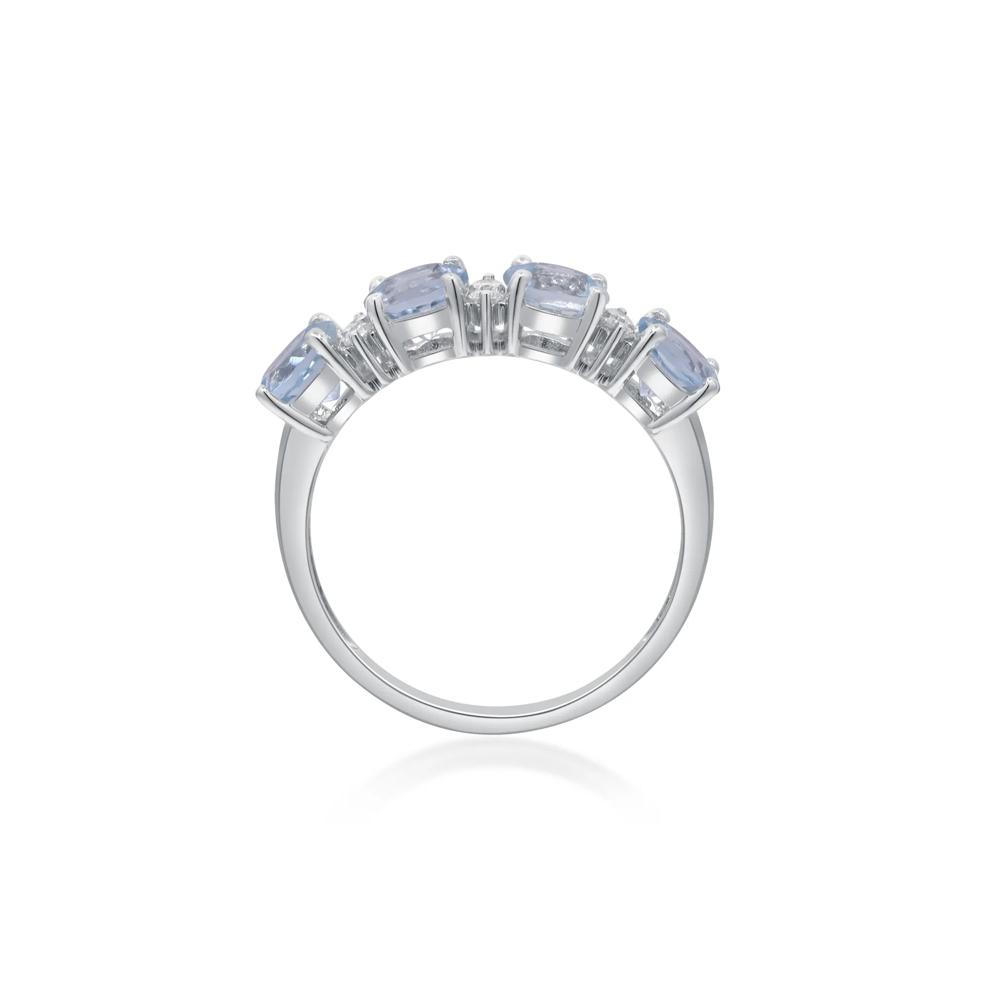 Aquamarine &amp; Diamond Ring in 10K White Gold (1/10 ct. tw.) – Image 2 of 5