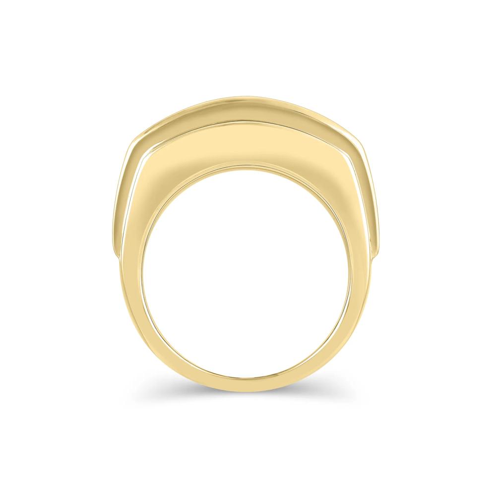 Men's Lab Grown Diamond Two-Row Wedding Band in 14K Yellow Gold (3 ct. tw.) – Image 2 of 3