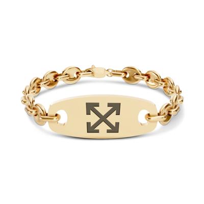 Men's Arrow Design ID Bracelet in 18K Gold Vermeil, 8"