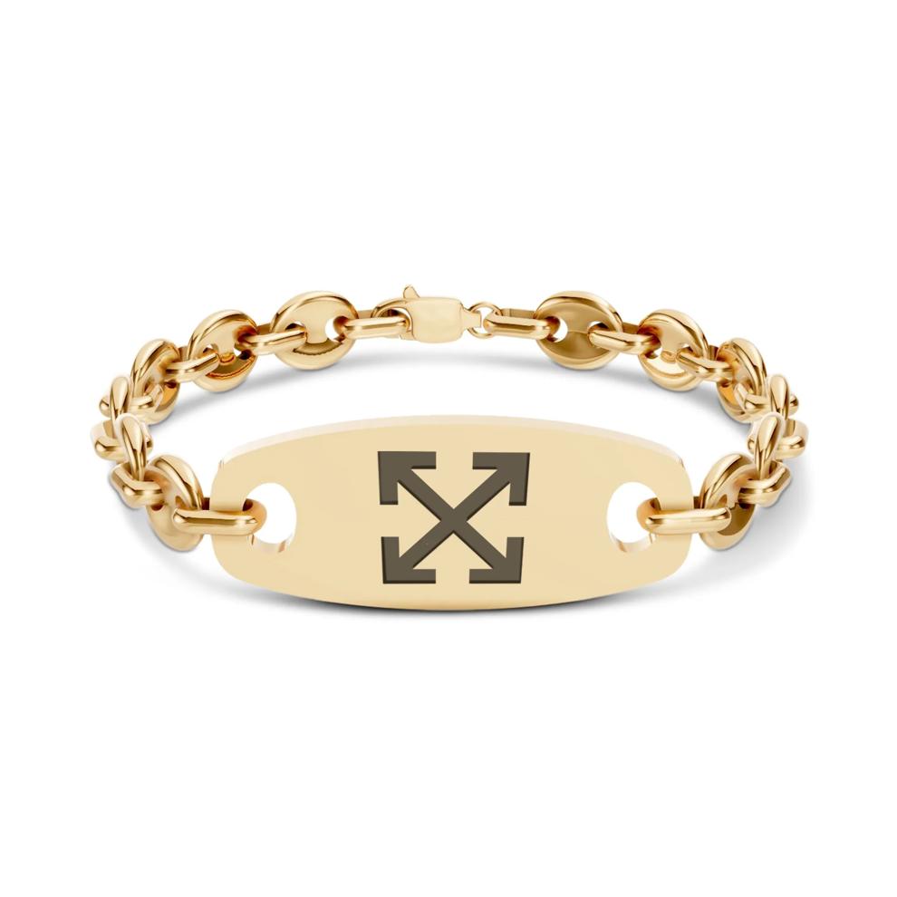 Men's Arrow Design ID Bracelet in 18K Gold Vermeil, 8" – Image 1 of 2