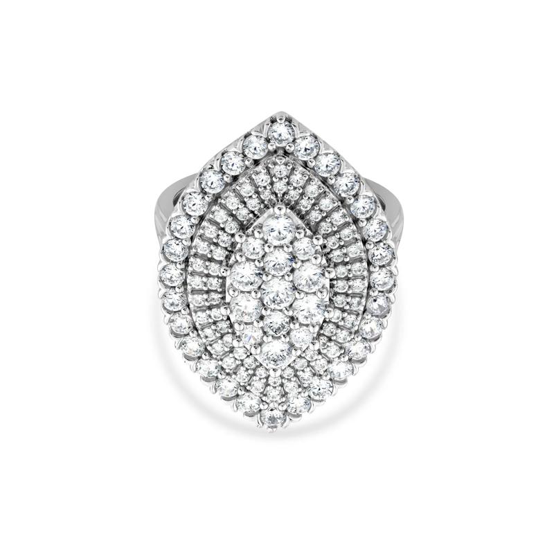 Lab Grown Diamond Multi-Halo Ring in 10K White Gold &#40;2 1/2 ct. tw.&#41; – Image 1 of 3