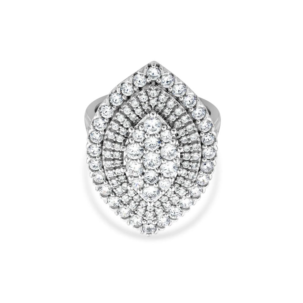 Lab Grown Diamond Multi-Halo Ring in 10K White Gold (2 1/2 ct. tw.) – Image 1 of 3