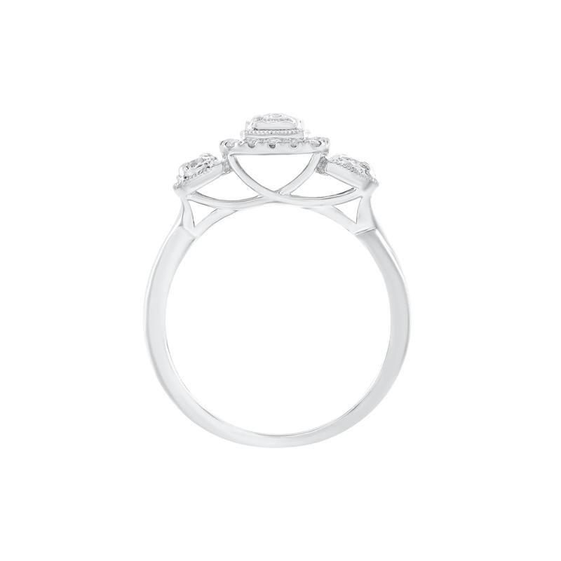 Diamond Three Stone Ring in 10K White Gold &#40;1/4 ct. tw.&#41; – Image 2 of 3