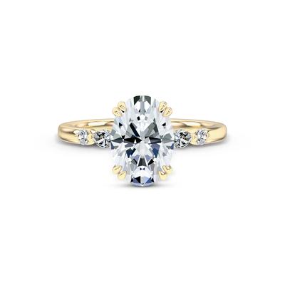 Lab Grown Diamond Oval Engagement Ring in 14K Yellow Gold (3 1/7 ct. tw.)
