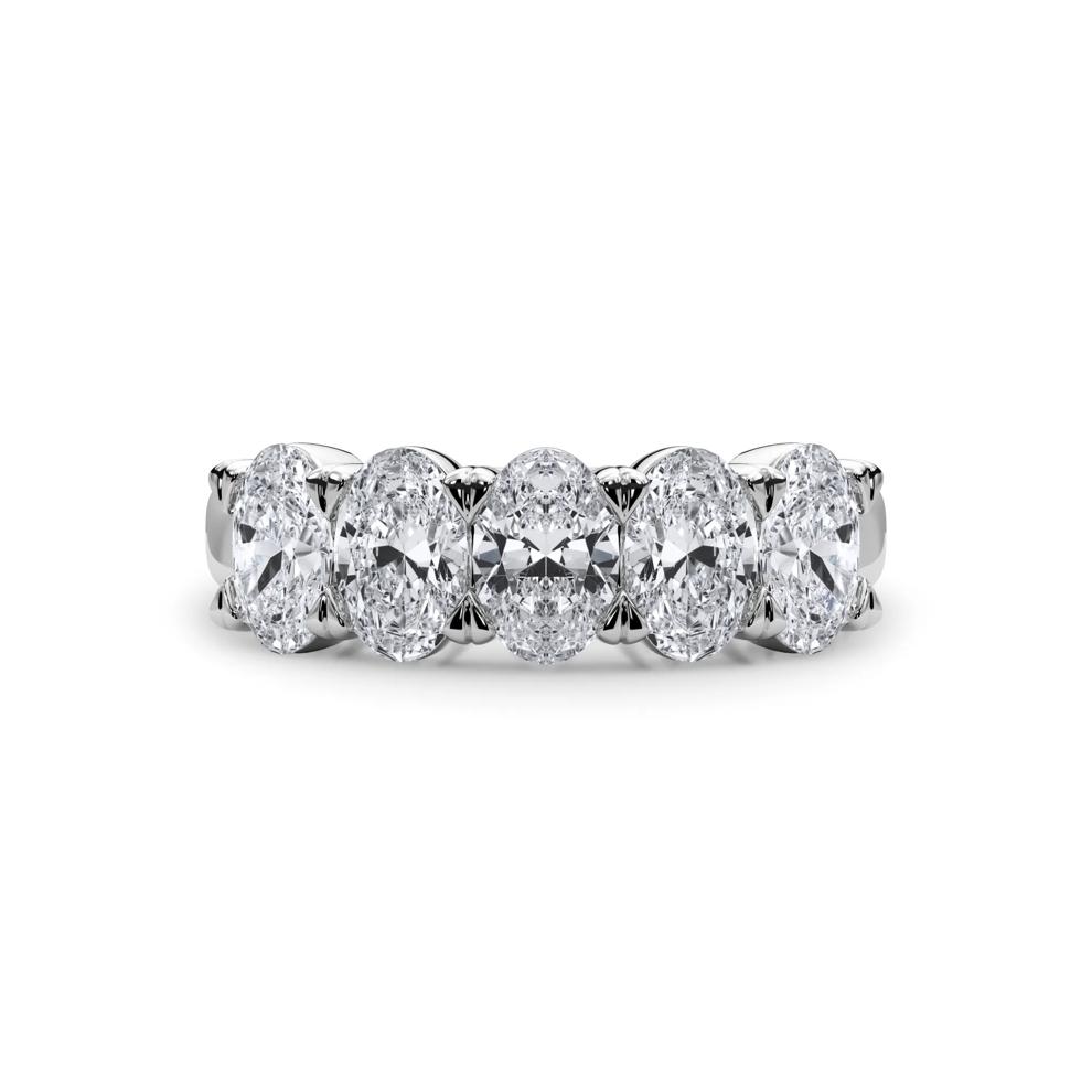 Diamond Oval Five-Stone Band in Platinum (2 ct. tw.) – Image 1 of 4