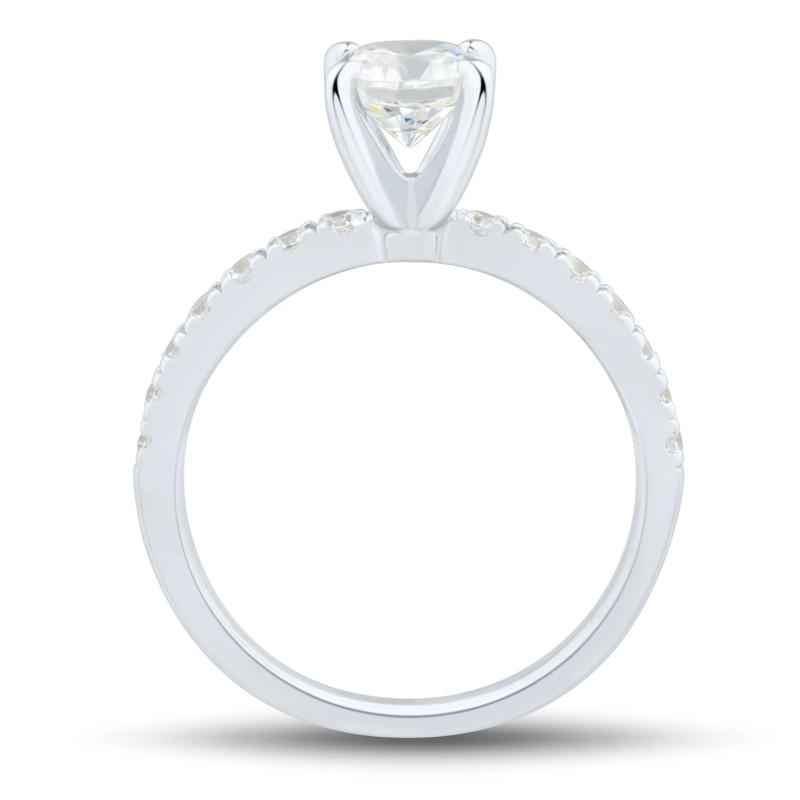 1/2 ct. tw. Brilliant-Cut Diamond Semi-Mount Engagement Ring in 14k White Gold &#40;Setting Only&#41; – Image 3 of 8