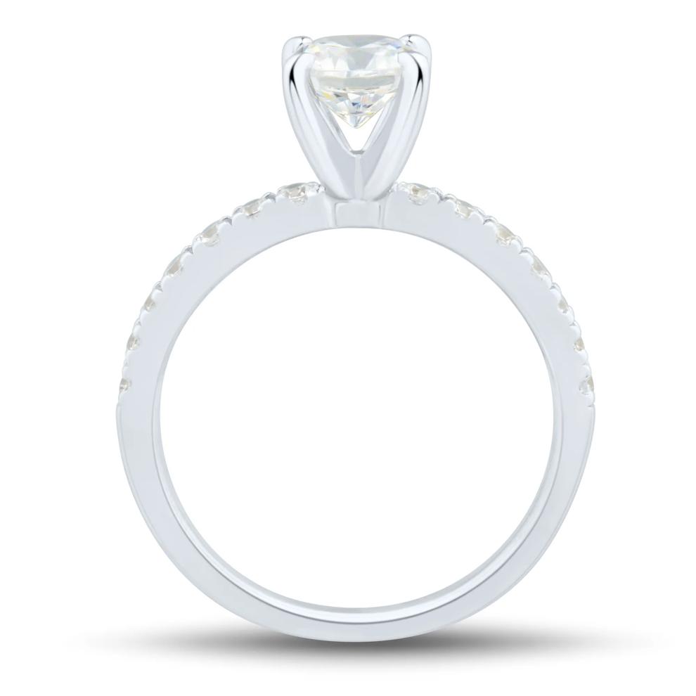 1/2 ct. tw. Brilliant-Cut Diamond Semi-Mount Engagement Ring in 14k White Gold (Setting Only) – Image 3 of 8