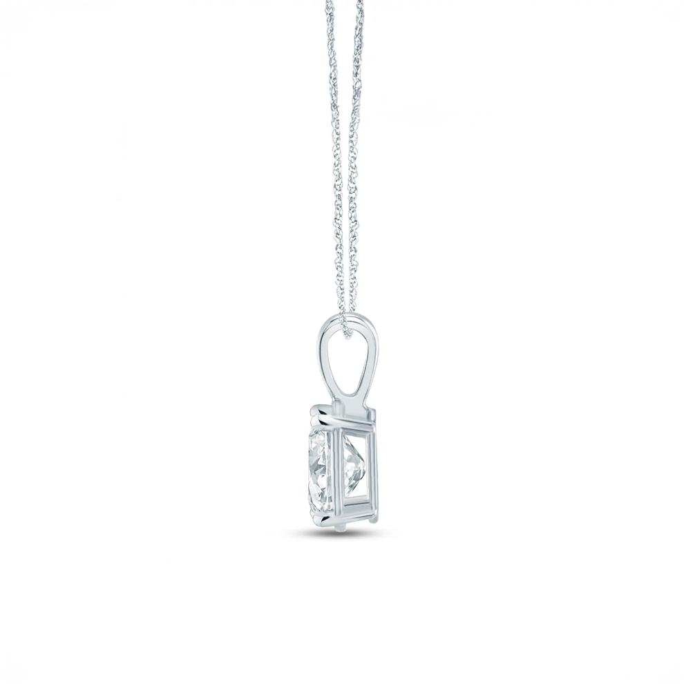 Lab Grown Diamond Oval Pendant in 10K White Gold (1 1/2 ct. tw.) – Image 2 of 3