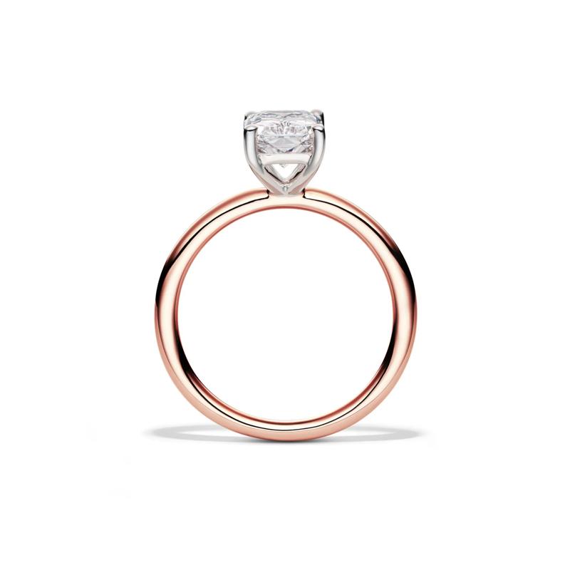Lab Grown Diamond Radiant-Cut Solitaire Ring in 14K Rose Gold (2 ct.) – Image 2 of 4