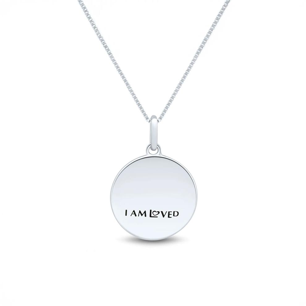 Diamond Accent Compass Medallion Pendant in Sterling Silver &amp; 14K Rose Gold – Image 2 of 4