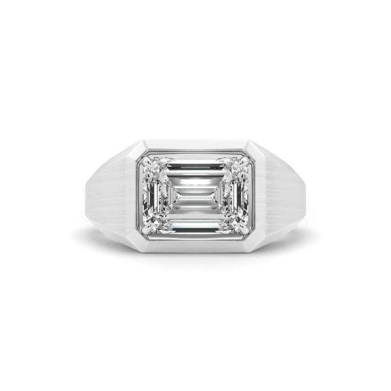 Lab Grown Emerald-Cut Diamond Ring in 14K White Gold &#40;3 ct. tw.&#41; – Image 1 of 5