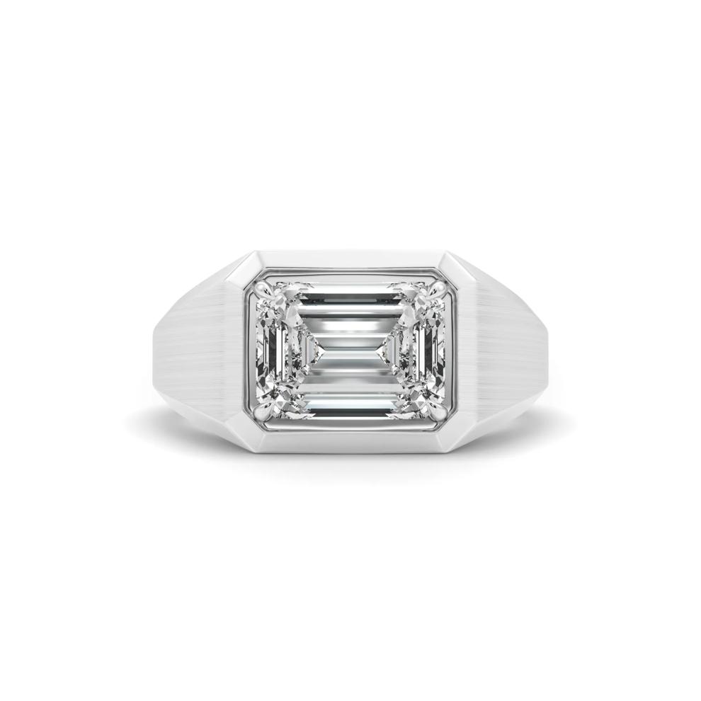 Lab Grown Emerald-Cut Diamond Ring in 14K White Gold (3 ct. tw.) – Image 1 of 5