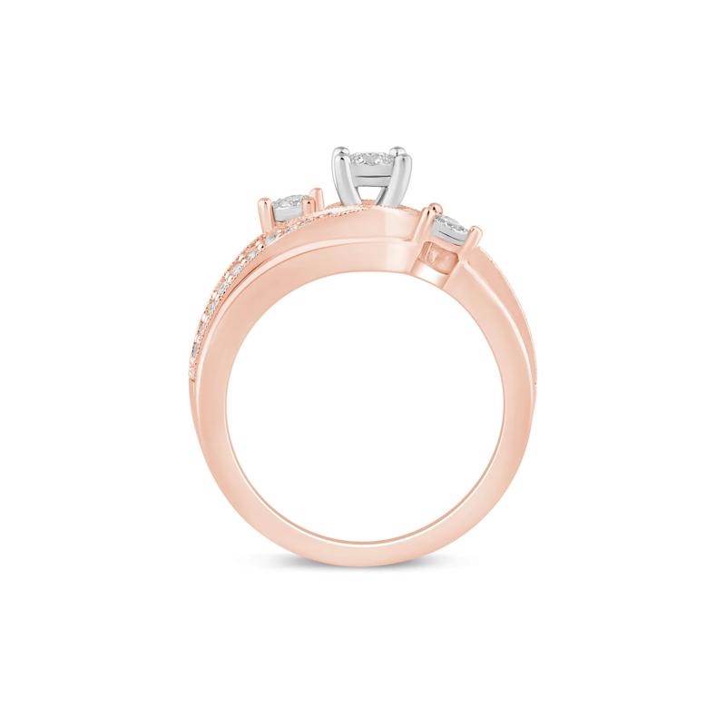 Diamond Bridal Set in 10K Rose Gold (1/4 ct. tw.) – Image 2 of 3