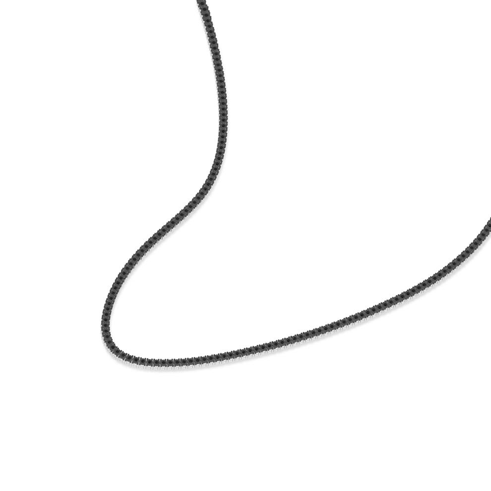 Black Diamond Necklace in Sterling Silver (2 ct. tw.) – Image 4 of 4