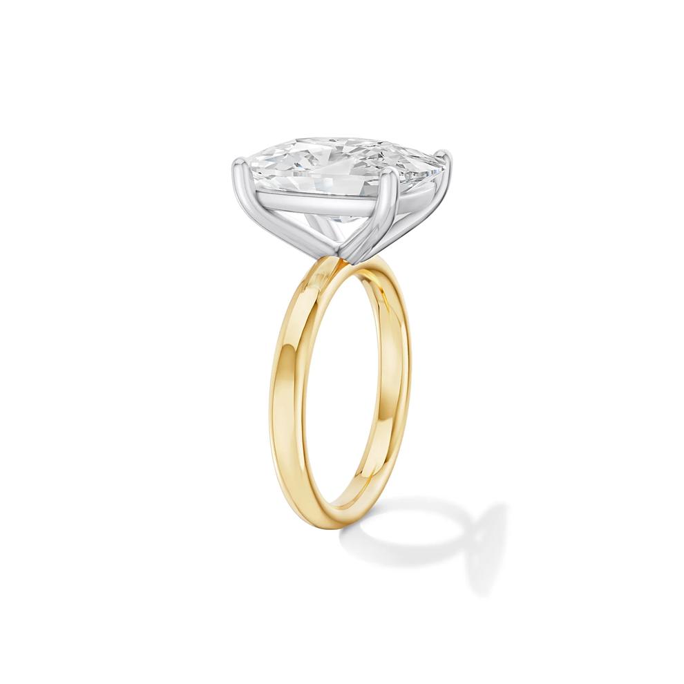 Lab Grown Diamond Elongated Cushion-Cut Engagement Ring in 14K Yellow and White Gold (7 ct. tw.) – Image 3 of 4