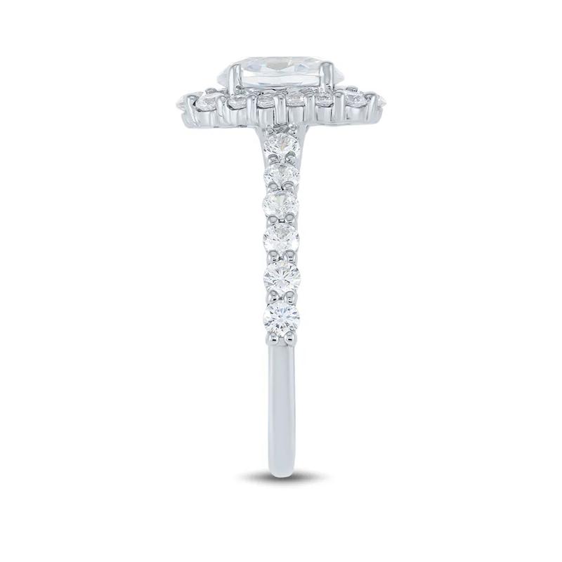 Lab Grown Diamond Halo Engagement Ring in 14K White Gold &#40;2 1/4 ct. tw.&#41; – Image 3 of 3