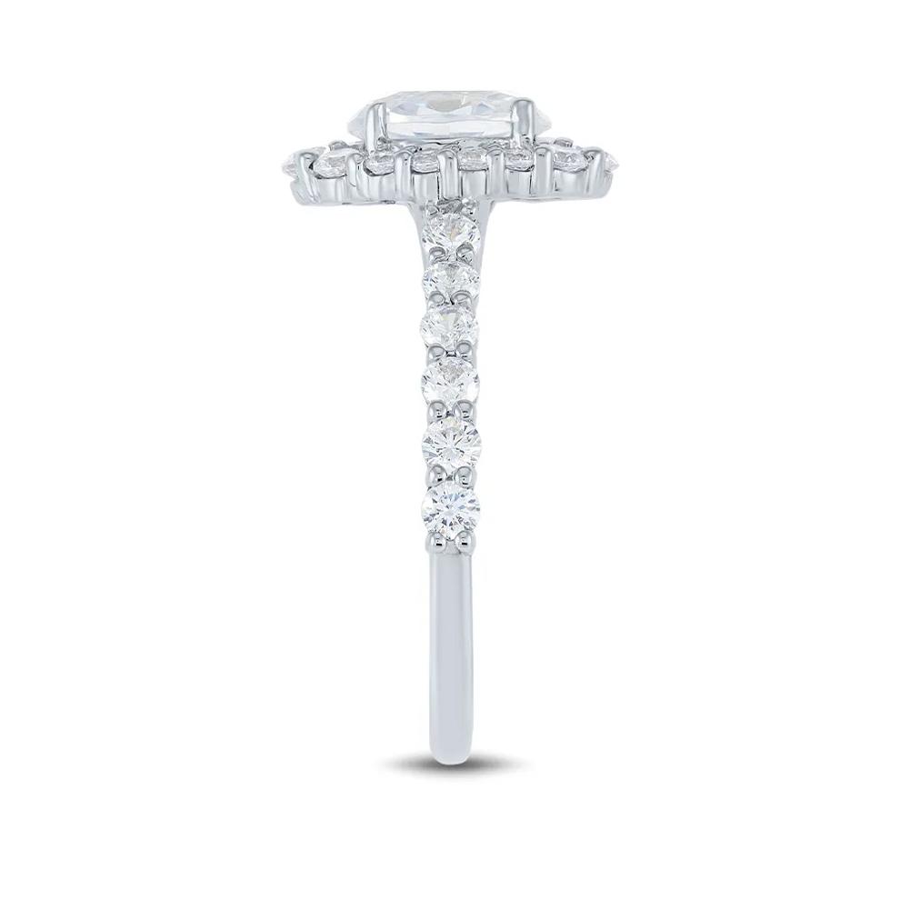 Lab Grown Diamond Halo Engagement Ring in 14K White Gold (2 1/4 ct. tw.) – Image 3 of 3