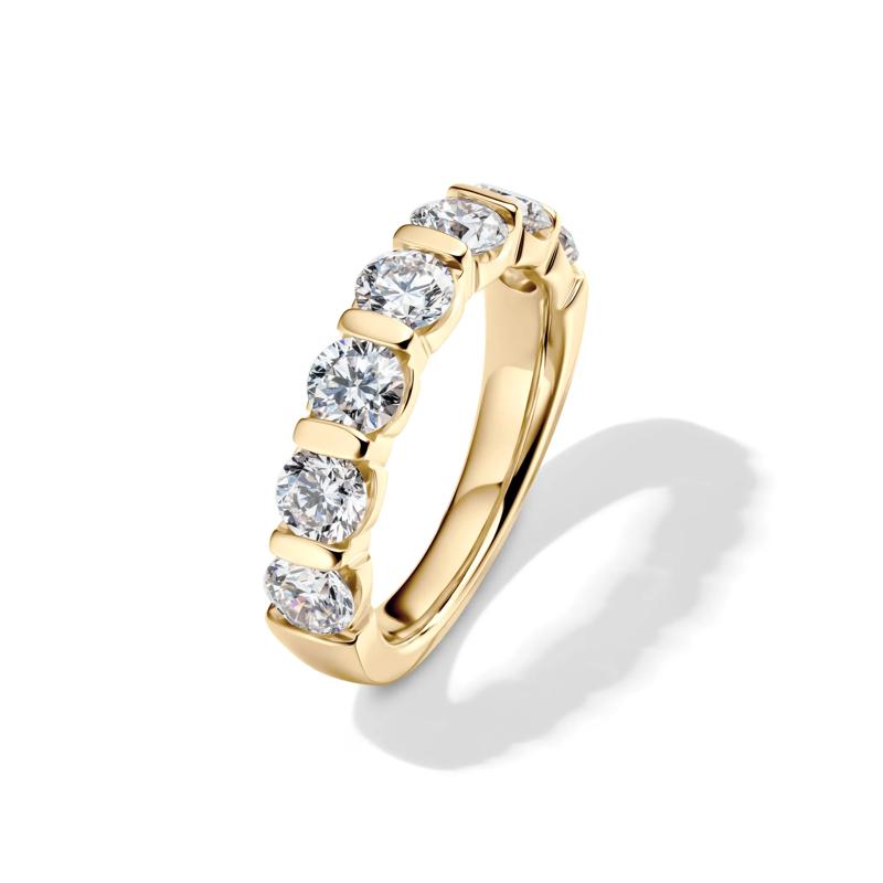 Lab Grown Diamond Bar Set Band in 14K Yellow Gold &#40;2 ct. tw.&#41; – Image 4 of 4