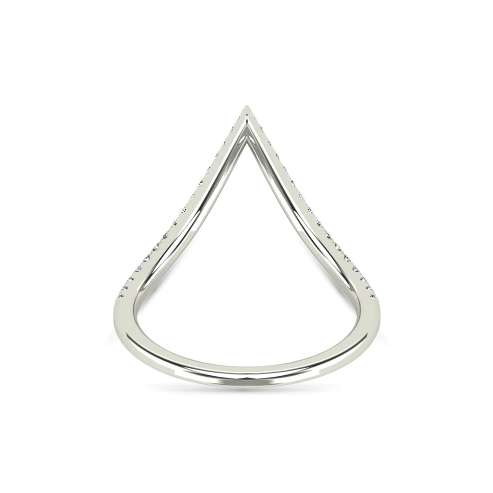 Diamond Chevron Ring in 14K White Gold (1/5 ct. tw.) – Image 4 of 5