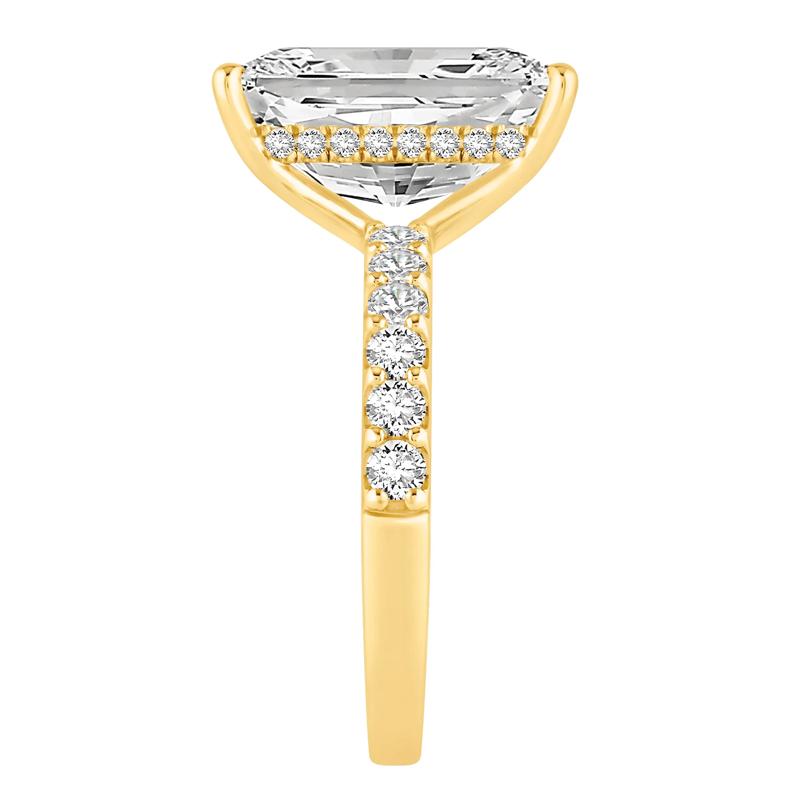 Lab Grown Diamond Radiant Brilliant-Cut Engagement Ring in 14K White Gold &#40;7 3/4 ct. tw.&#41; – Image 3 of 4