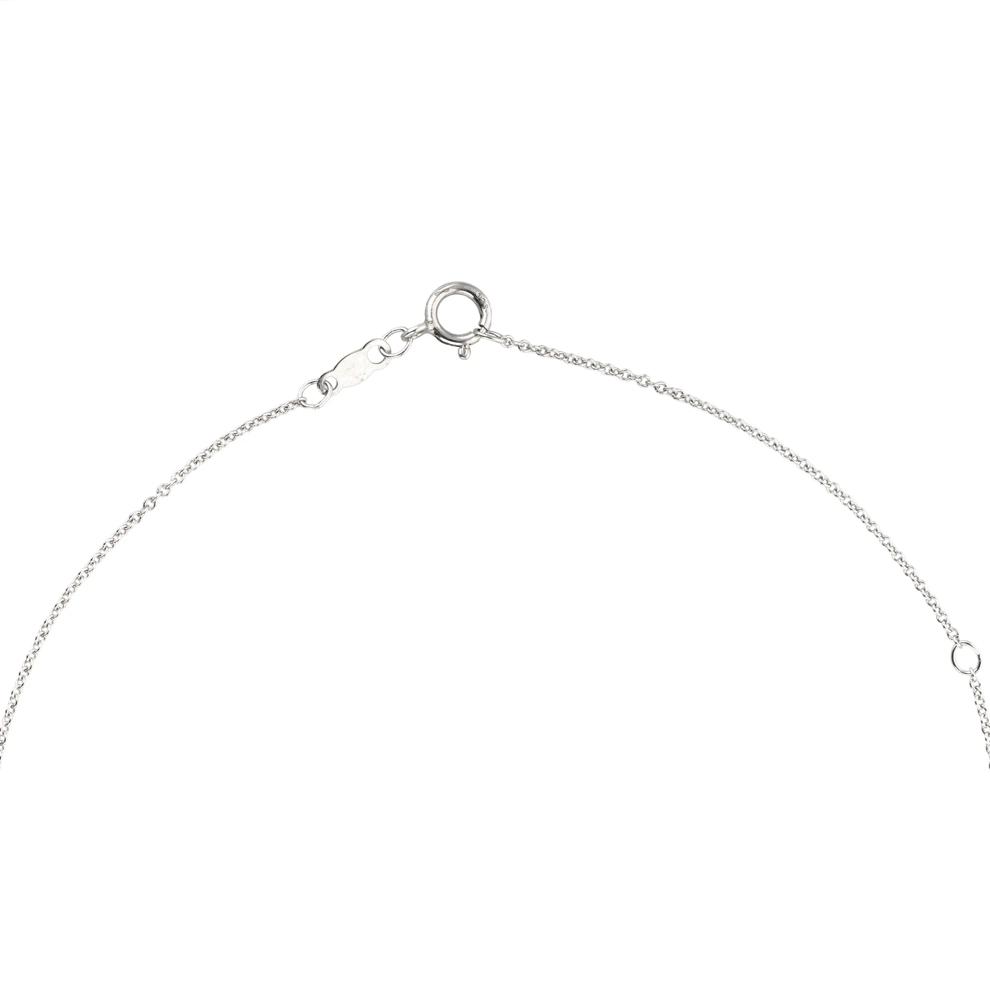 Lab-Created Pink Sapphire &amp; Diamond Accent Two-Heart Drop Pendant Necklace in Sterling Silver – Image 4 of 4