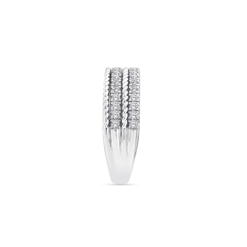 Diamond Multi-Row Band in 14K White Gold &#40;1/2 ct. tw.&#41; – Image 3 of 3