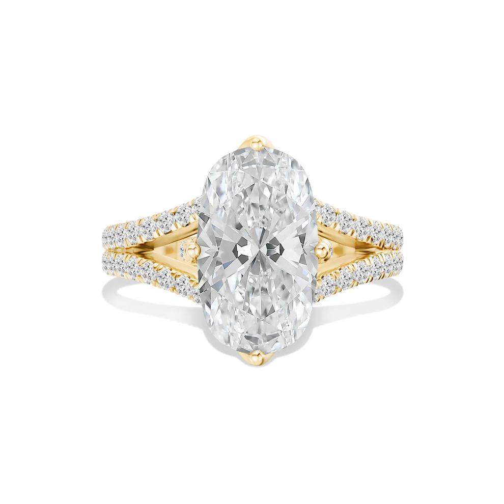 Sisi Lab Grown Diamond Engagement Ring in 18K Yellow Gold (3 1/2 ct. tw.) – Image 1 of 4