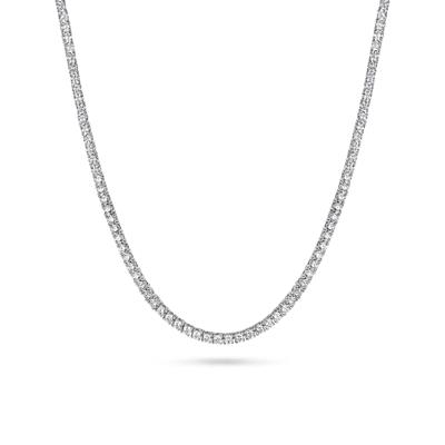 Lab-Created White Sapphire Tennis Necklace in Sterling Silver