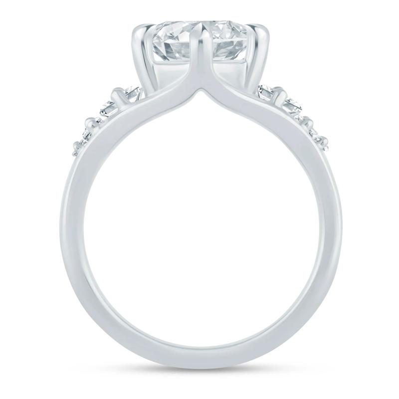 Lab Grown Diamond Marquise Engagement Ring in 18K White Gold &#40;6 3/8 ct. tw.&#41; – Image 2 of 3
