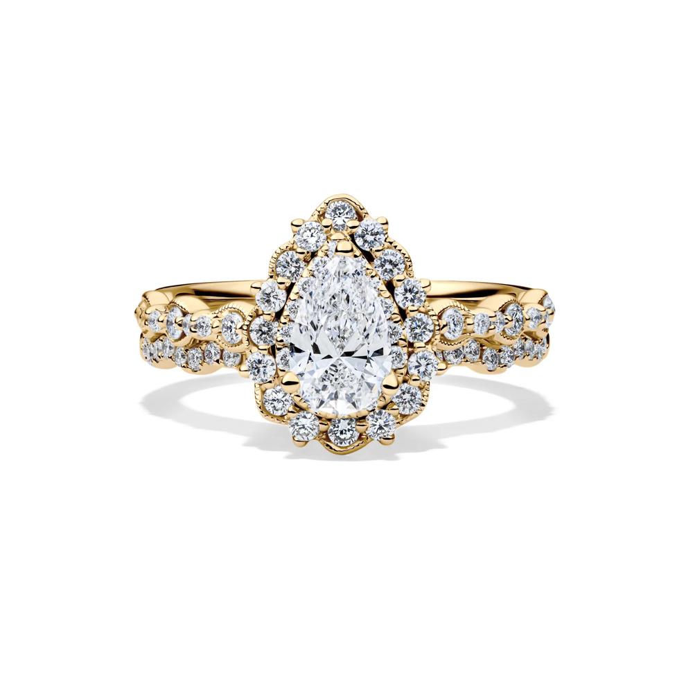 Alice Lab Grown Diamond Bridal Set in 14K Yellow Gold (1 3/8 ct. tw.) – Image 1 of 6