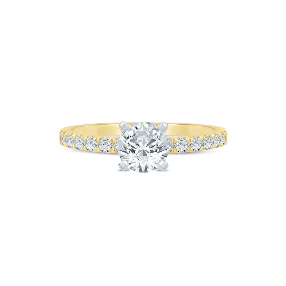 Diamond Semi-Mount Engagement Ring in 14K White and Yellow Gold (1/4 ct. tw.) (Setting Only) – Image 1 of 6