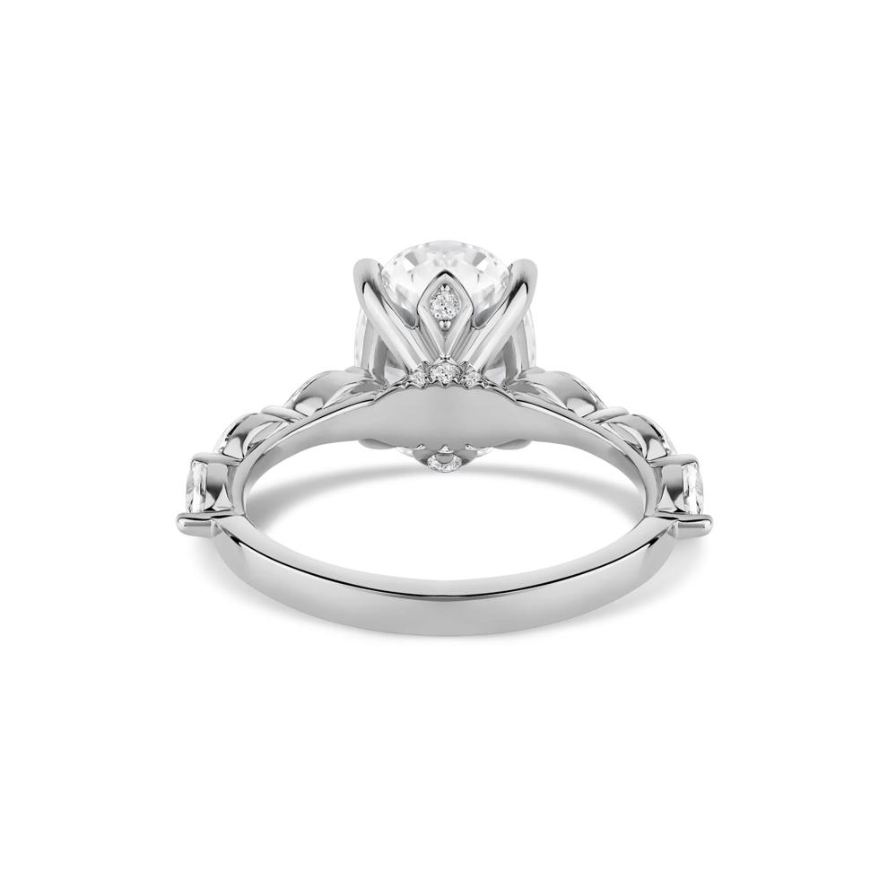 Lab Grown Oval Diamond Engagement Ring in 14K White Gold (3 3/4 ct. tw.) – Image 4 of 4