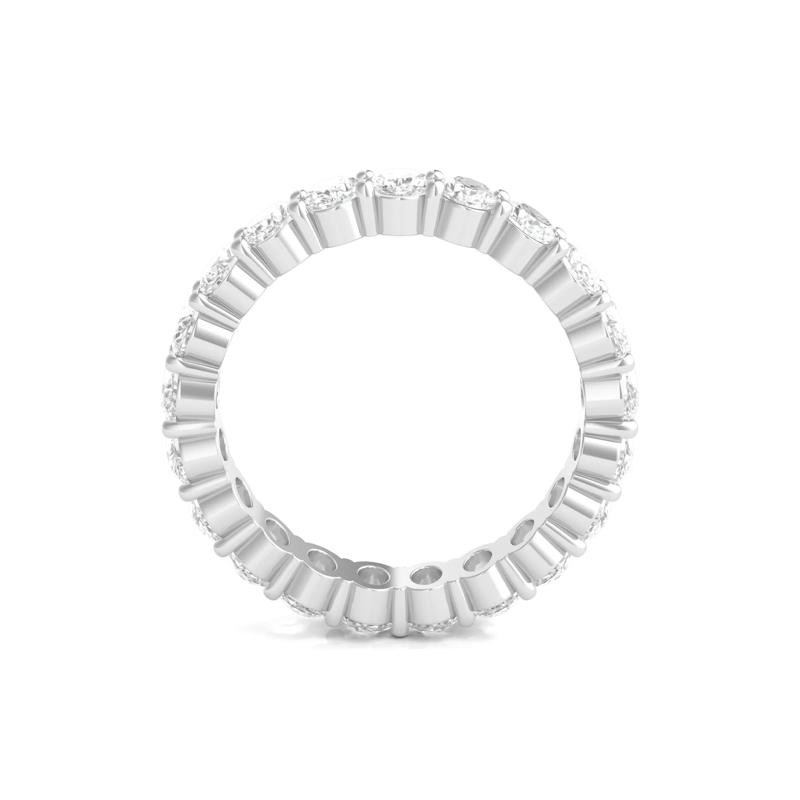 Lab Grown Oval Diamond Eternity Band in 14K White Gold &#40;3 ct. tw.&#41; – Image 2 of 3