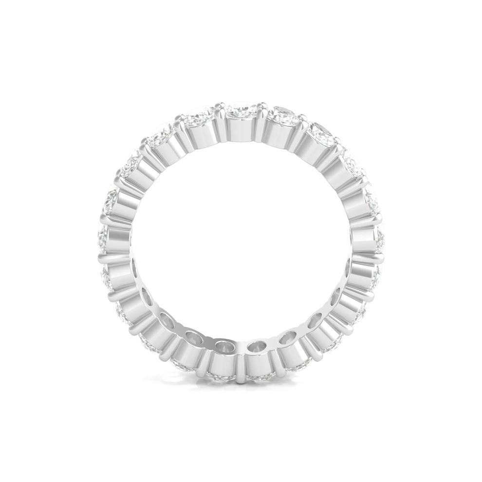 Lab Grown Oval Diamond Eternity Band in 14K White Gold (3 ct. tw.) – Image 2 of 3