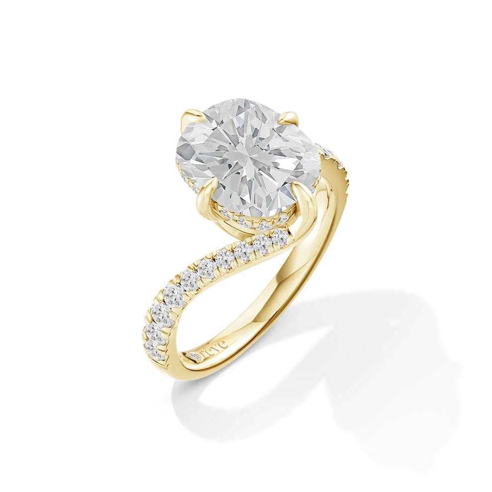 Serafina Lab Grown Diamond Engagement Ring in 14K Yellow Gold (3 3/8 ct. tw.) – Image 2 of 4
