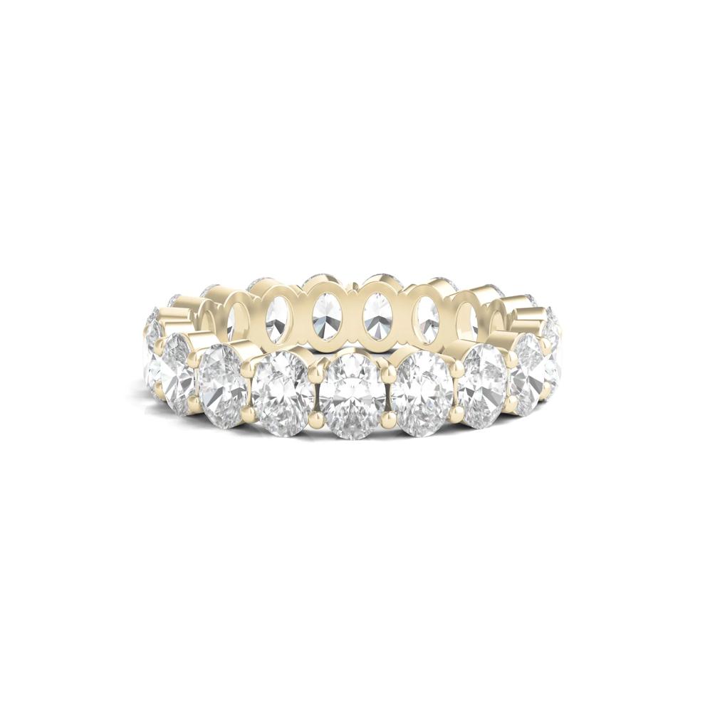 Oval-Shaped Diamond Wedding Band with Eternity Setting in 14K Yellow Gold (4 ct. tw.) – Image 1 of 3