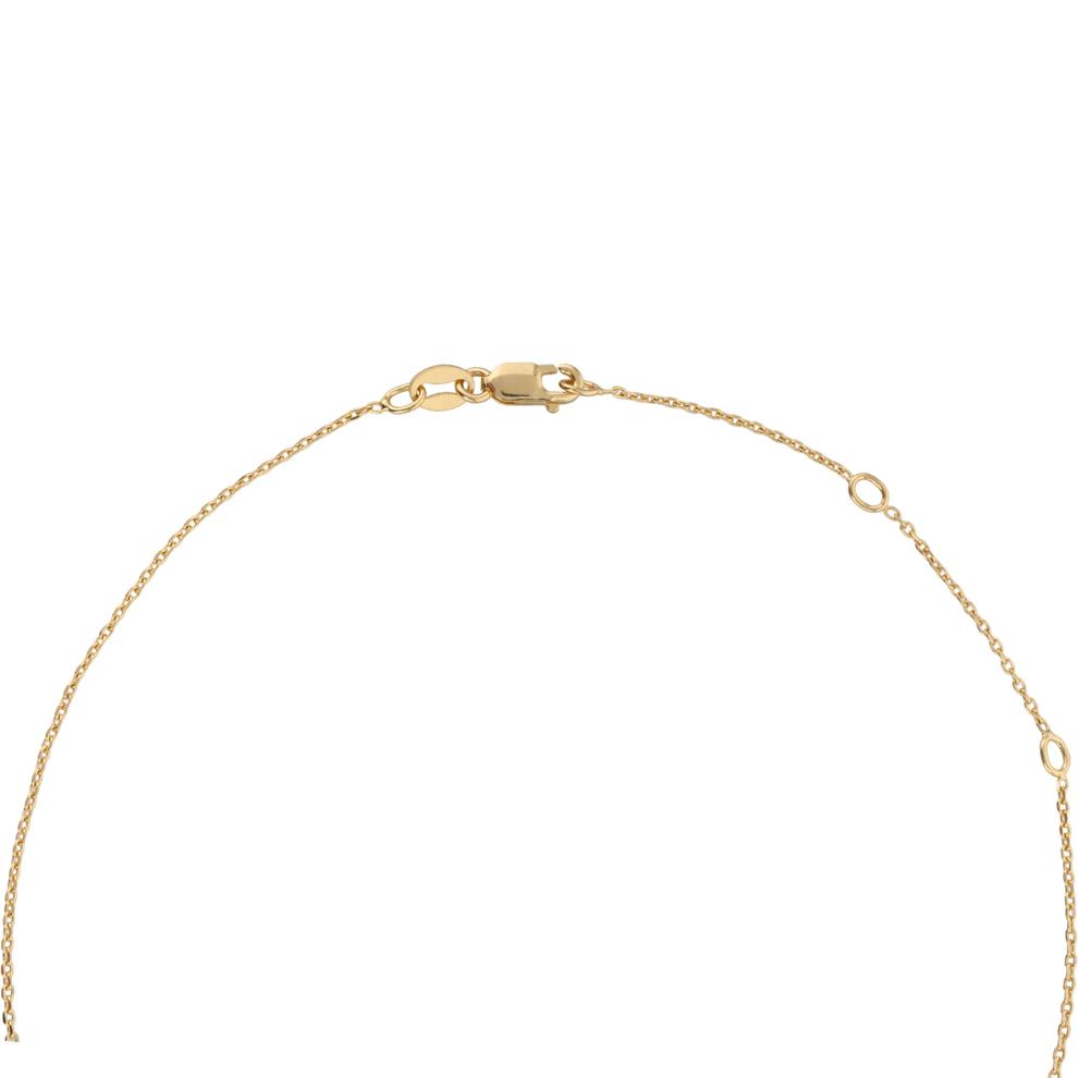 Freshwater Cultured Pearl &amp; Diamond Accent Clover Pendant Necklace in Vermeil – Image 4 of 4