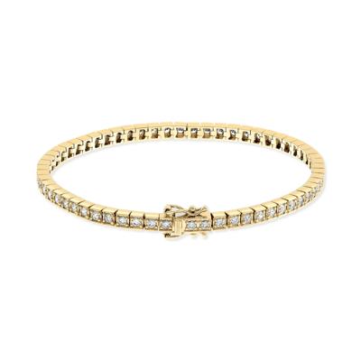 Men's Lab Grown Diamond Tennis Bracelet in 10K Yellow Gold, 8.5" (3 ct. tw.)