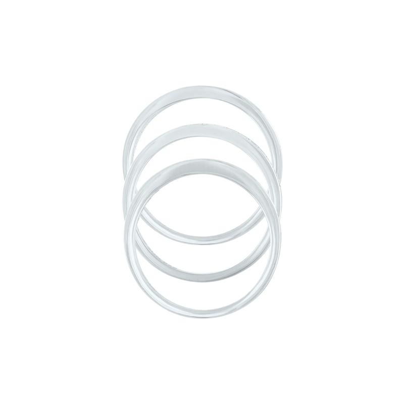 Lab Created White Sapphire Three-Piece Stack Ring Set in Sterling Silver – Image 2 of 4