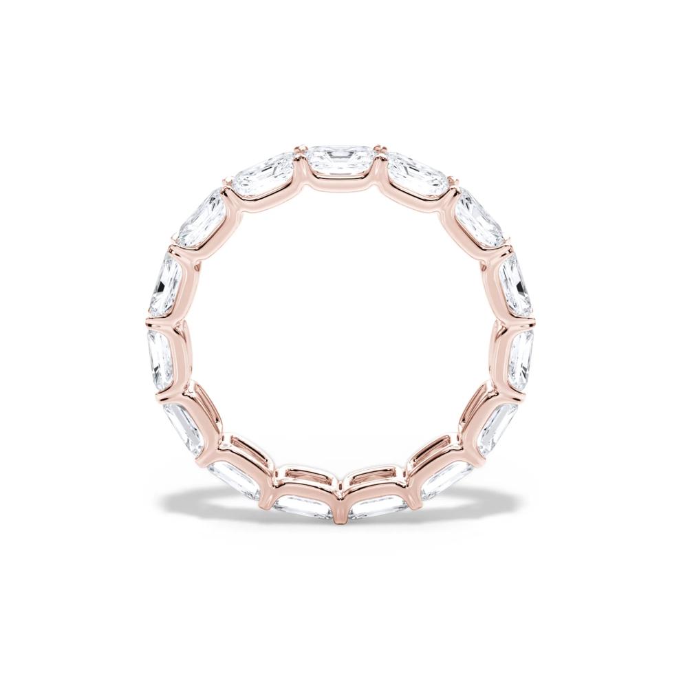 Lab Grown Diamond East-West U-Prong Eternity Band in 14K Rose Gold (3 ct. tw.) – Image 2 of 4