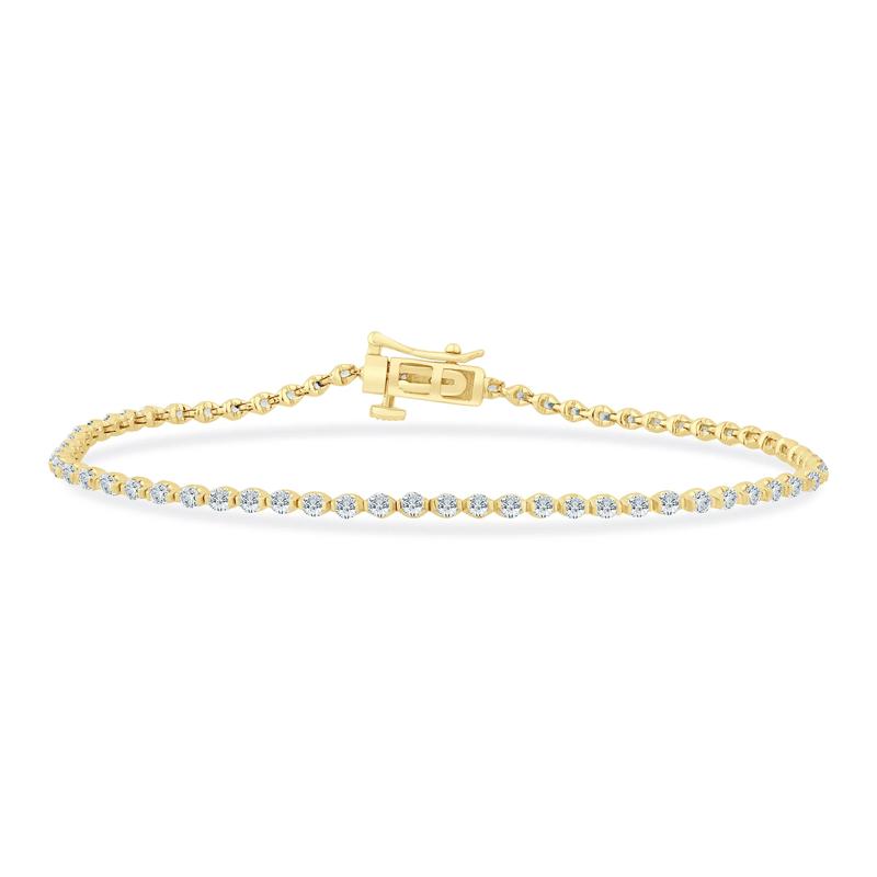 Lab Grown Diamond Tennis Bracelet in 14K Yellow Gold (2 ct. tw.) – Image 1 of 1