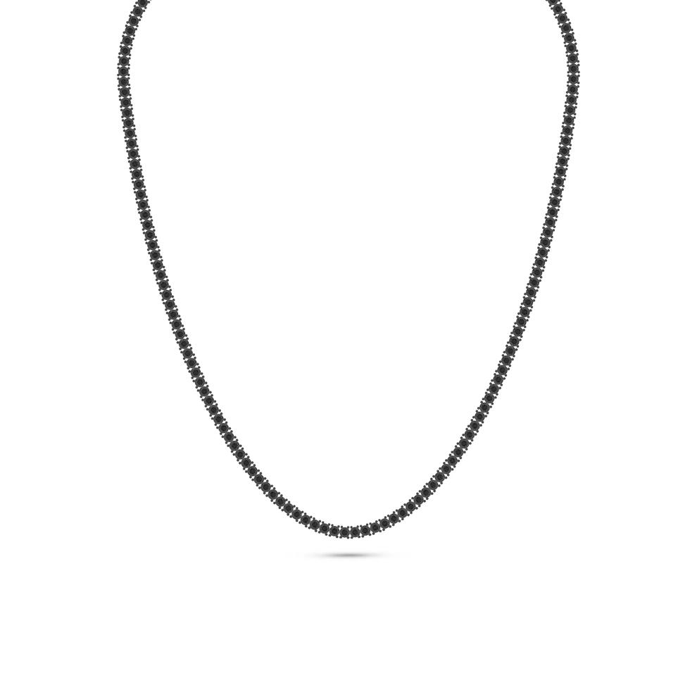 Black Diamond Necklace in Sterling Silver (2 ct. tw.) – Image 1 of 4