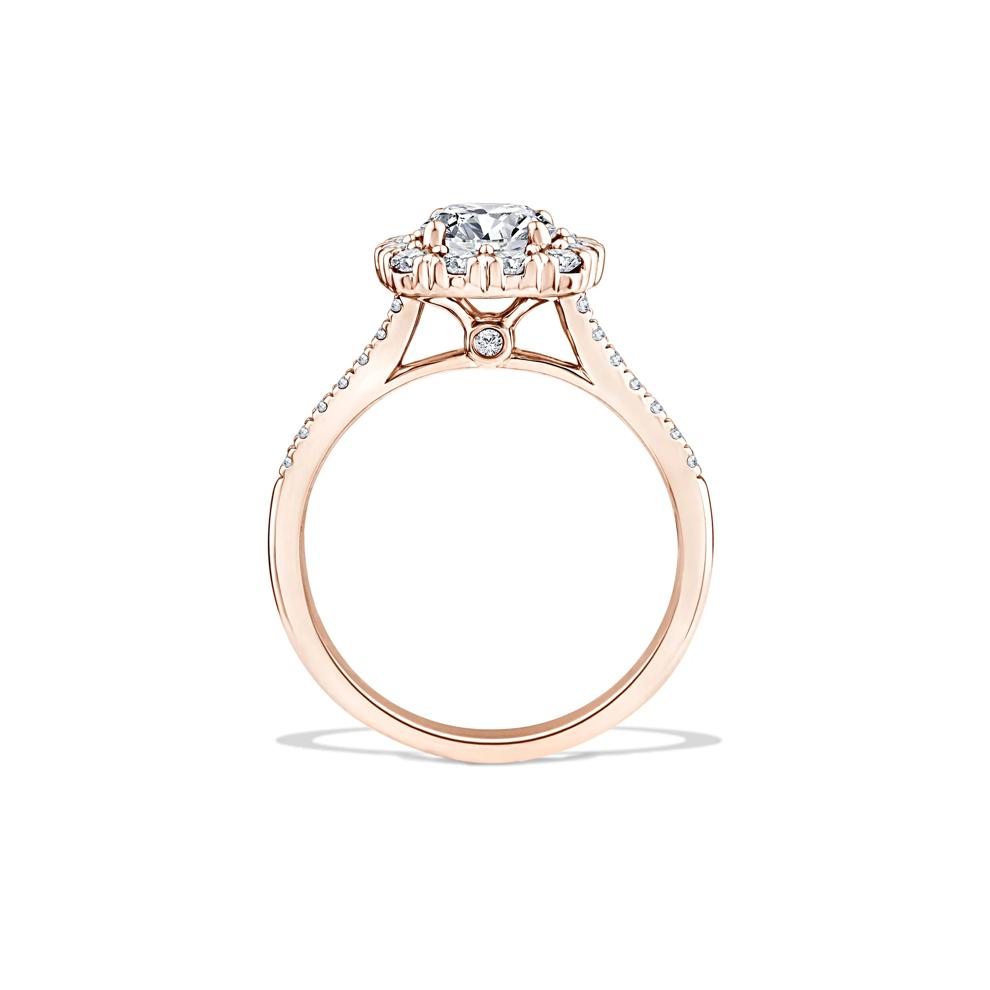 Lab Grown Diamond Halo Engagement Ring in 10K Rose Gold (1 1/2 ct. tw.) – Image 2 of 4