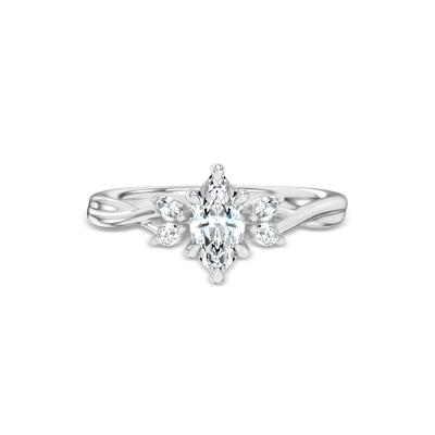 Diamond Marquise Twist-Shank Engagement Ring in 14K Gold (5/8 ct. tw.)