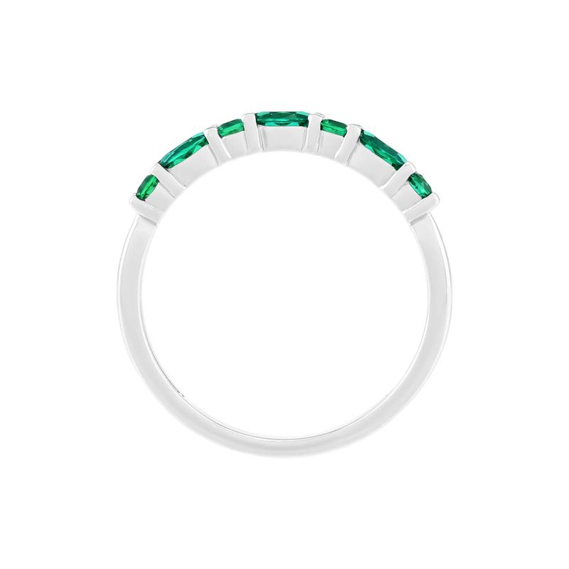 Lab-Created Emerald Stack Ring in Sterling Silver – Image 3 of 3