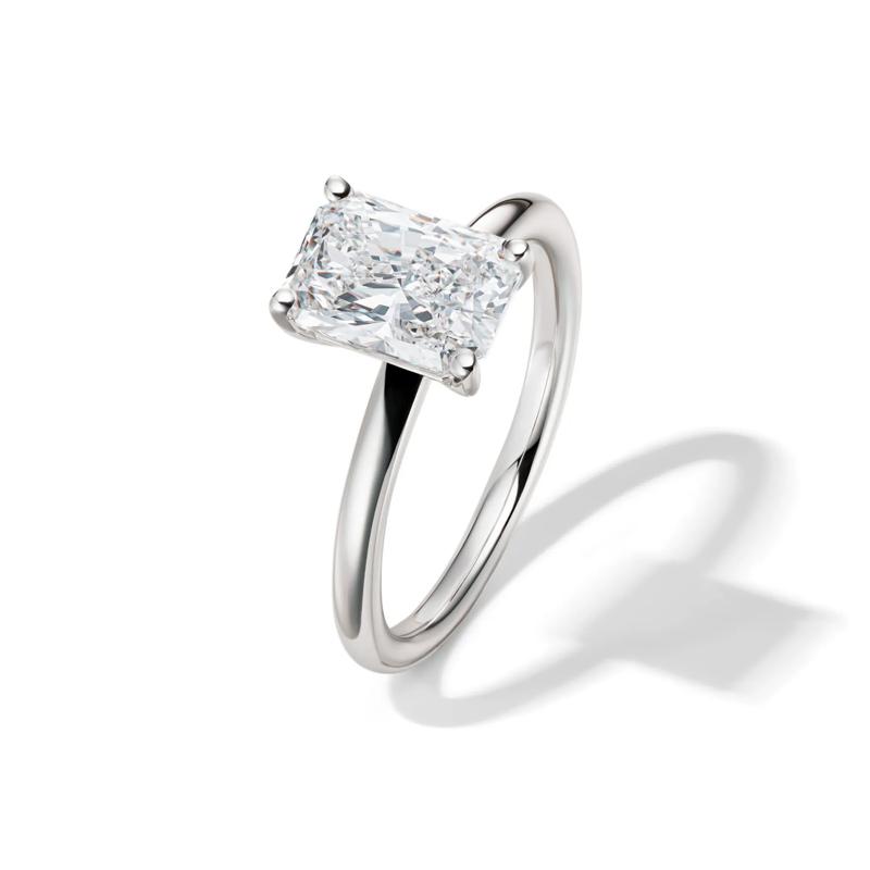 Lab Grown Diamond Radiant-Cut Solitaire Ring in Platinum (2 ct.) – Image 4 of 4