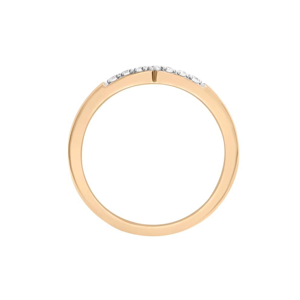 Diamond 'V' Ring in Vermeil (1/10 ct. tw.) – Image 2 of 7