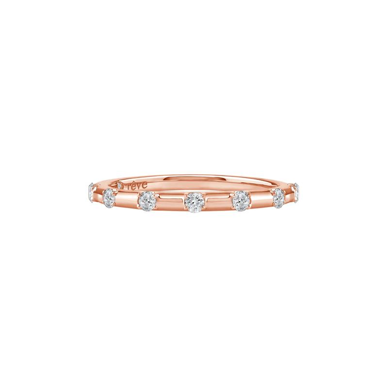 Piper Lab Grown Diamond Wedding Band in 14K Rose Gold &#40;1/5 ct. tw.&#41; – Image 1 of 5